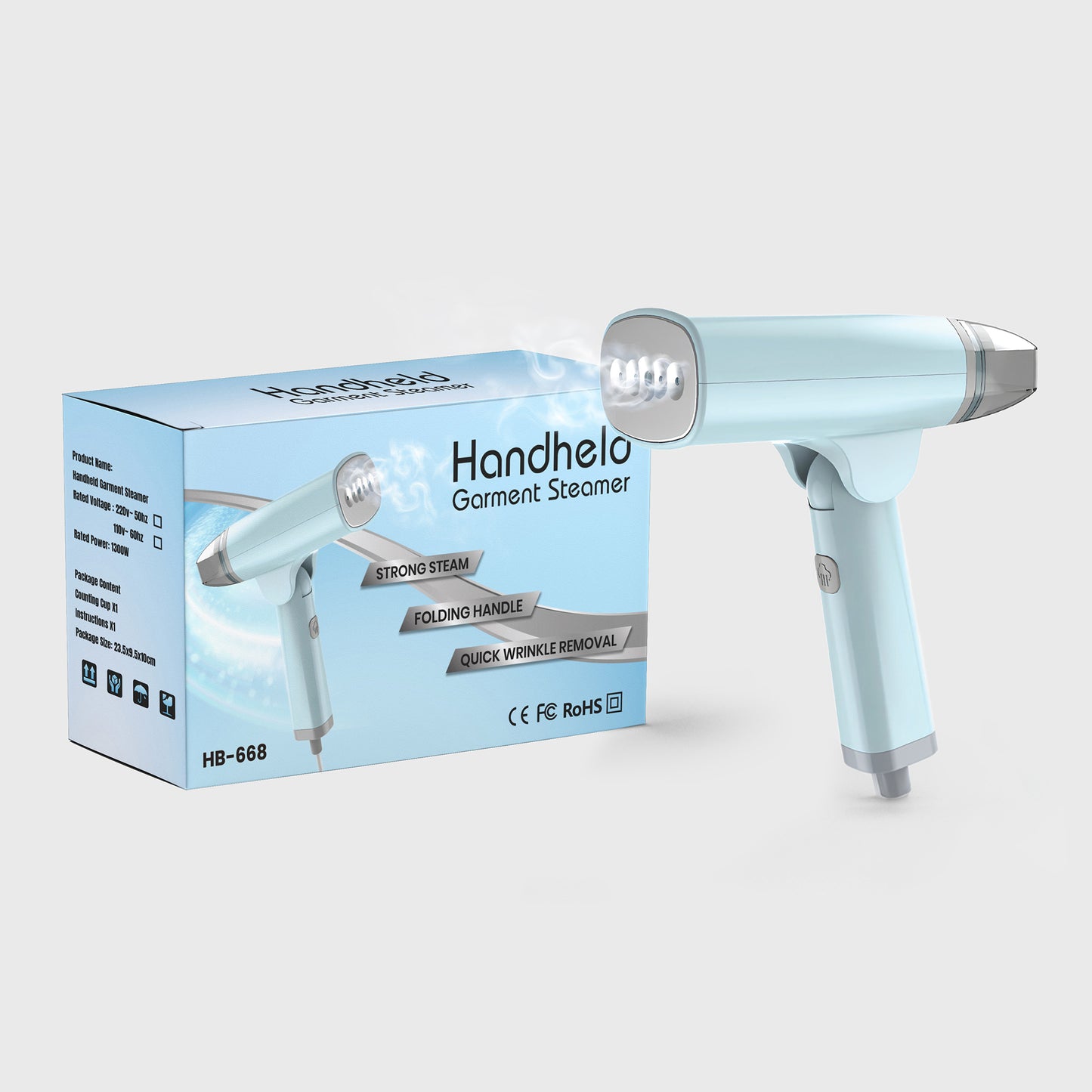 Portable & Foldable Garment Steamer – 1300W Powerful Home & Travel Steamer